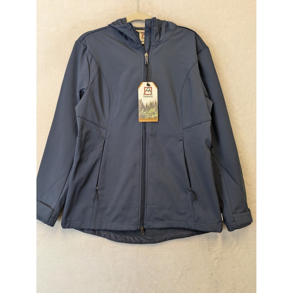 Avalanche Outdoor Supply Men's Size M Blue Hooded Softshell Jacket NWT